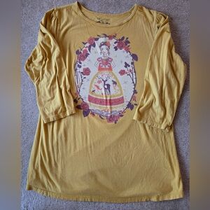 Blue Platypus 3/4 Sleeve T With Puffy Shoulders